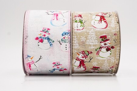 Nastro Festivo Wired con Pupazzo di Neve Invernale_KW0321.KW0322 (1)